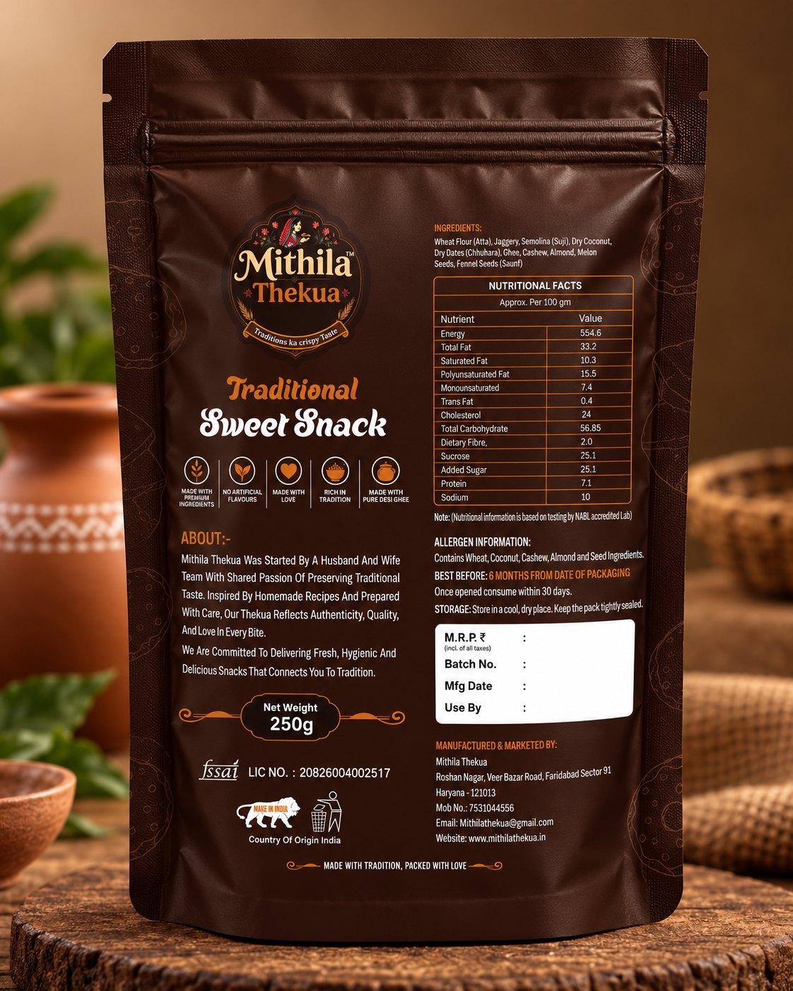 Back of the pack showing the full label